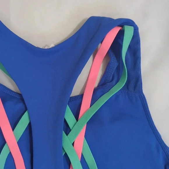 Fabletics Boost Built-In Bra Tank, Color Baja/Seascape Multi Size XS - Picture 12 of 16